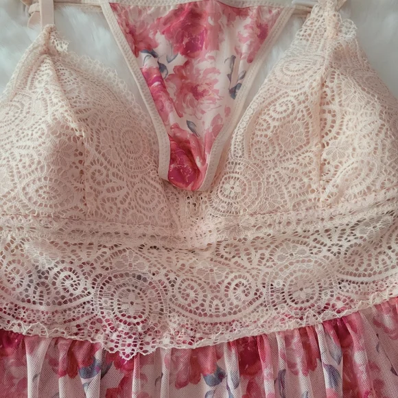JESSICA SIMPSON BRAND NEW BABYDOLL AND THONG SET SIZE M - Picture 3 of 13